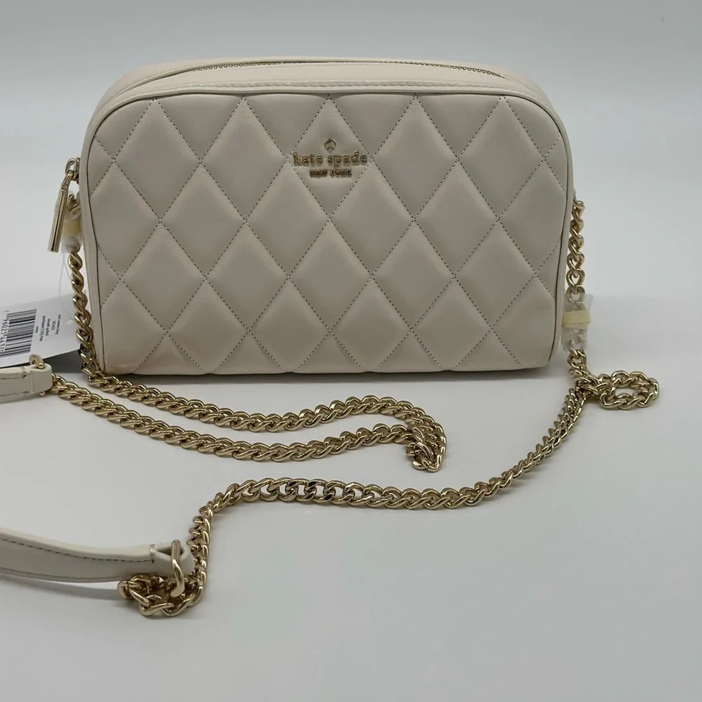 Kate Spade Ivory Quilted Crossbody Bag